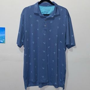 Johnnie-O ‘Final Final’ Prep-Formance Cocktail Polo - Lake - Mens Sz XL